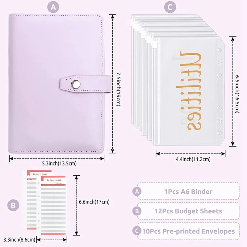 Папка для денег с конвертами на молнии, конверты для наличных, органайзер для денег, Бюджетный лист