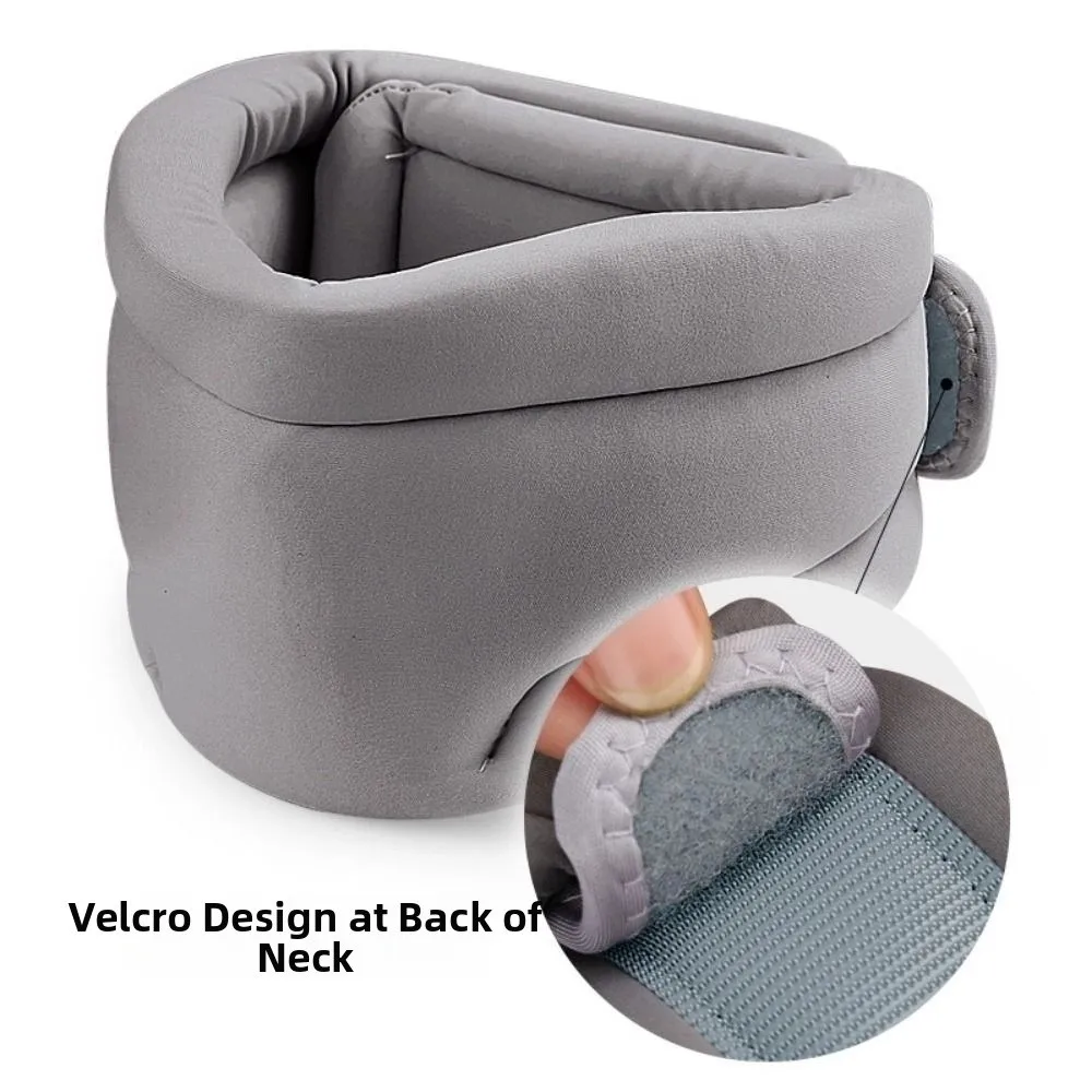 Breathable Neck Cervical Brace Adjustable Solid Color Neck Fixation Belt Household Sponge Neck Cervical Collar Airplane Travel