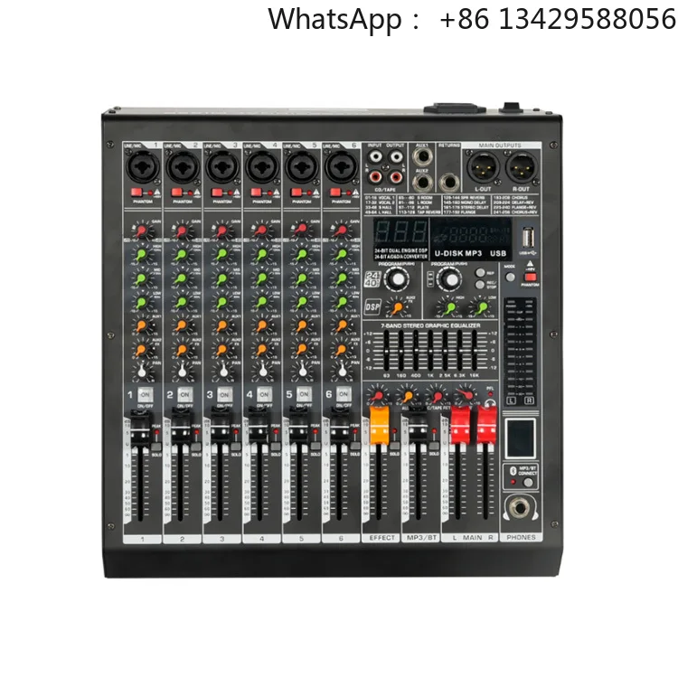 High Quality 6-channel BL-6 Audio Mini Mixer with USB Interface and Multifunctional Mixing Console