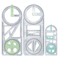 For School Multifunctional Primary School Activity Drawing Geometric Ruler Triangle Ruler Compass Protractor Set Measuring Tool