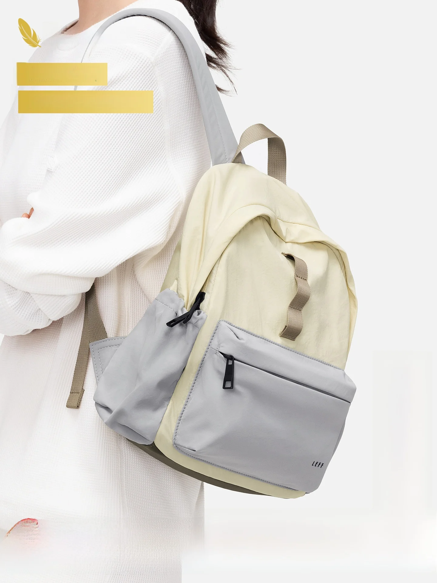 Mochila Ligera para Mujer Leff, Estilo Casual para Viajes Diarios, Bolso Pequeño, Nuevo Estilo 2026, Material de Nailon Imper...