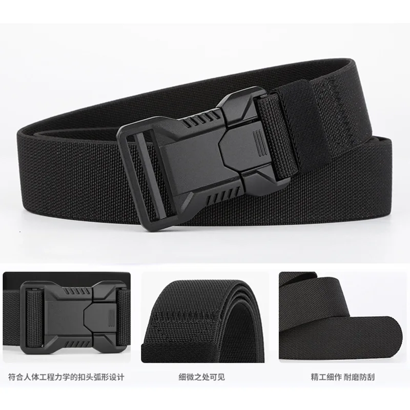 Men's Outdoor Tactical Belt Fashion Casual Business Woven Waistband Comfortable Breathable Sports Belt