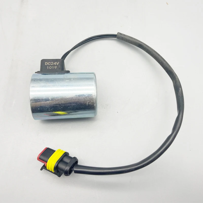 excavator accessories XCMG Sany 155 215 265 365 excavator leader Safety lock Solenoid valve coil