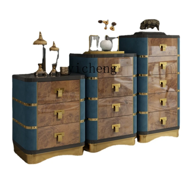 

ZK Light Luxury Chest of Drawers Paint 2345 Bucket Locker High-End Bedroom Storage Cabinet Side Cabinet Chest of Drawer