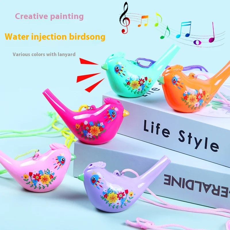 Color Water Bird Whistle Bath Music Toys Kids Novelty Early Education Puzzle Gift Musical Instrument Parent-child Interaction