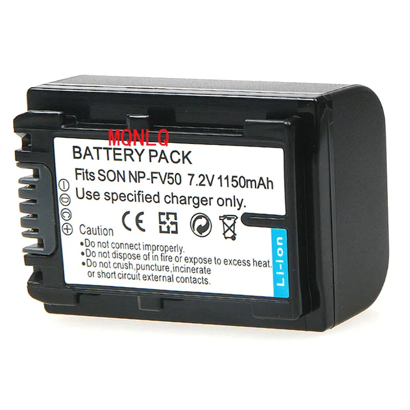 1150mAh NP-FV50 NPFV50 Camera Battery For Sony FV30 FV50 HDR-CX170 HDR-CX300 CX180 CX360 CX700 CX370 PJ30 XR160 USB Charger