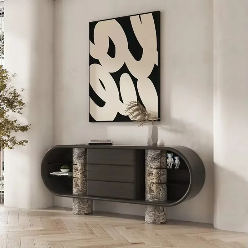 Restaurant Modern Nordic Wooden Cupboard Buffet Cupboard