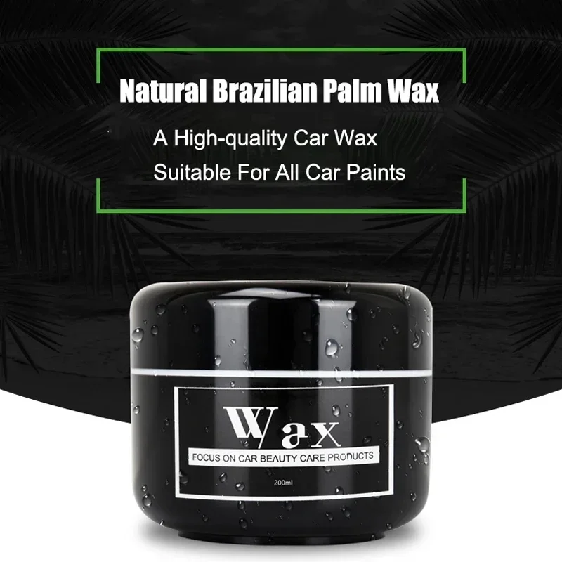 Natural Brazilian Carnauba Wax Paint Beauty Polish and Stain Removal Anti-scratch Car Wax Coating Solid Car Wax 200ml