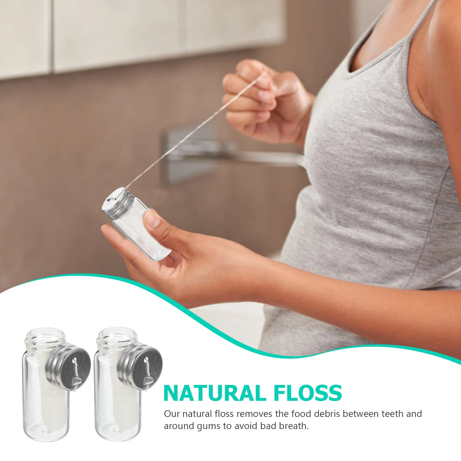 

2Pcs Biodegradable Corn Dental Floss Safe Portable Teeth Cleaning Tool Oral Clean Supplies Dental Floss Oral Cleaning Tool