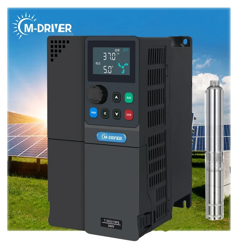 M-driver Three Phase 380v Water Pump VFD Solar Pump Inverter 5.5kw 7.5kw Solar Pump Drive VFD Inverter