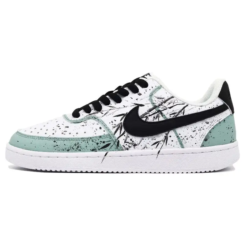 【Customize】Nike Court Vision 1 Skateboarding Shoes Men Low-top Green/White/Black Sneakers shoes DH2987-101