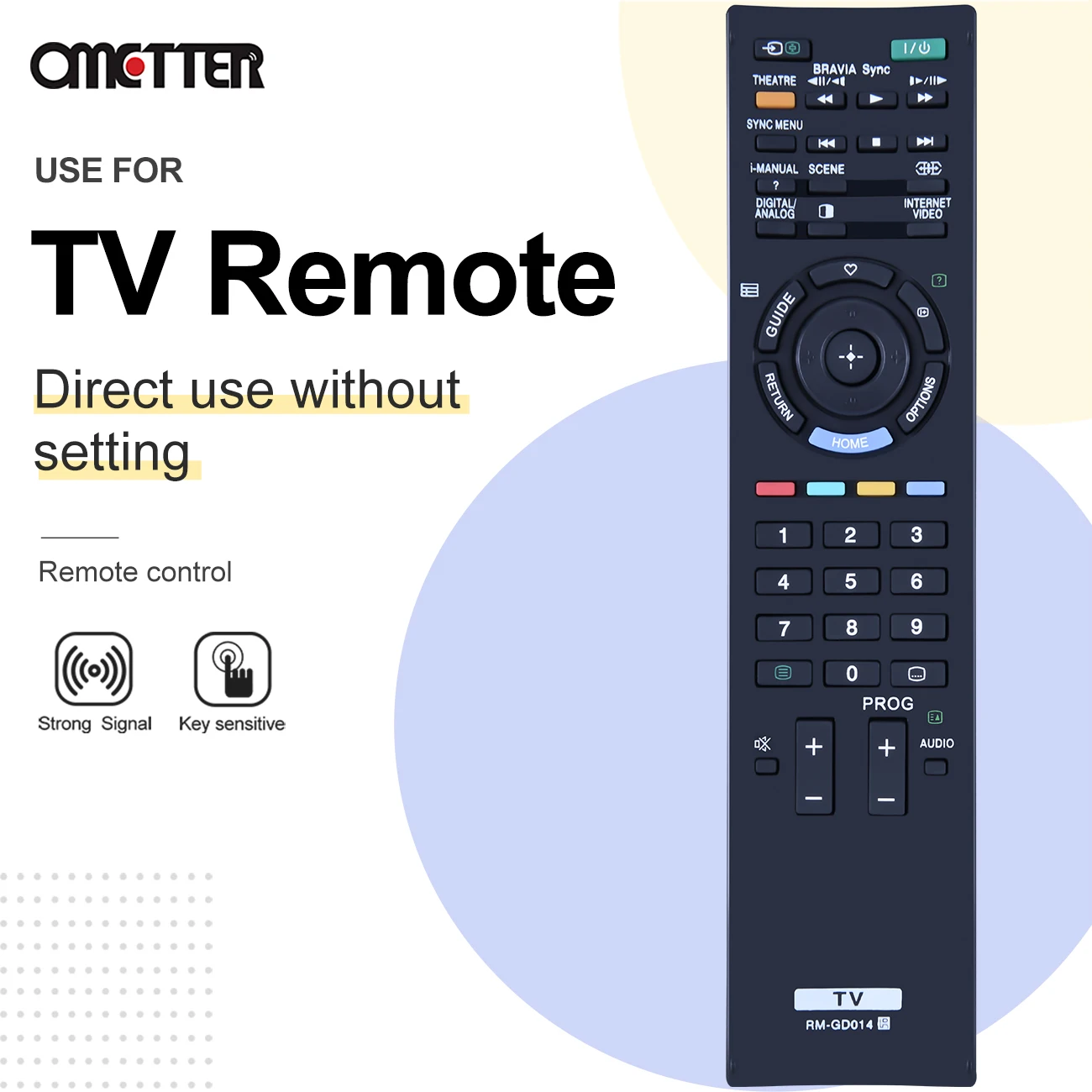 RM-GD014 Remote for Sony TV Bravia KDL-32EX400 KDL-40EX500 KDL-46EX500 26BX320