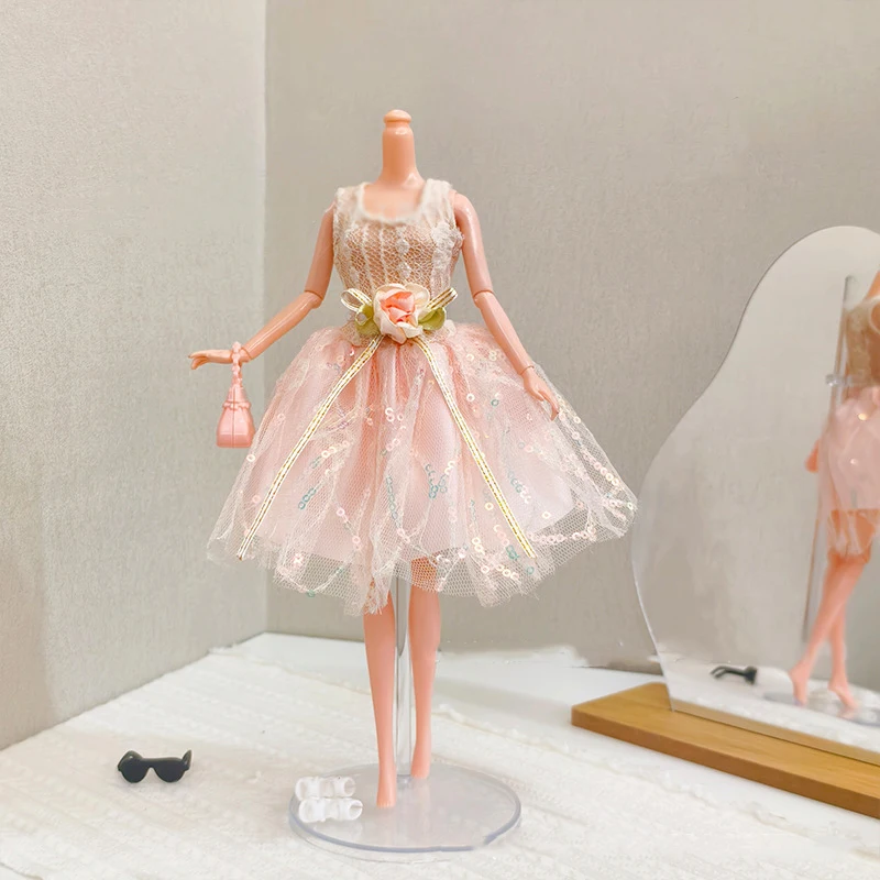 1/6 30 سنتيمتر ملابس دمى الأميرة رائعة منتفخ تنورة ساري الترتر فستان الأميرة فساتين الموضة الملابس والاكسسوارات