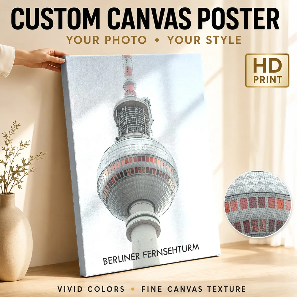 BERLINER FERNSEHTURM Framed Canvas Poster Customized Modern Aesthetic Wall Paintings Decoration for Office Gift for Collectors