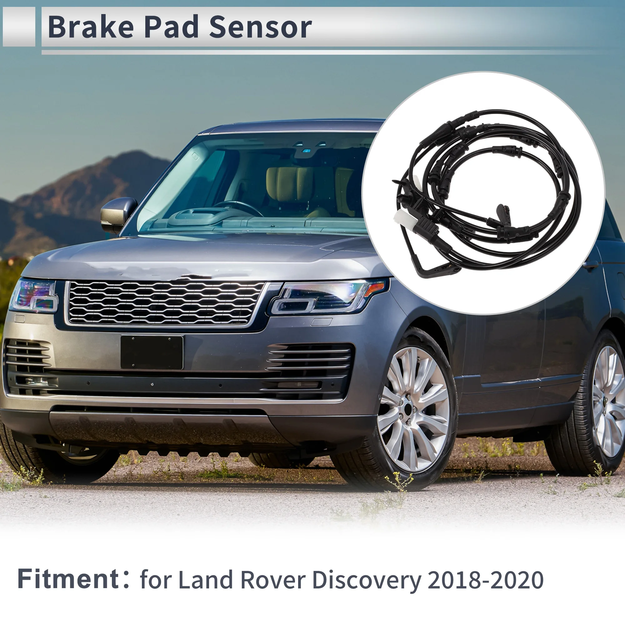 UXCELL 2Pcs Front Wheel Brake Pad Wear Sensor No.LR098988 Disc Break Pad Wear Indicator Sensor for Land Rover Discovery 2018-202