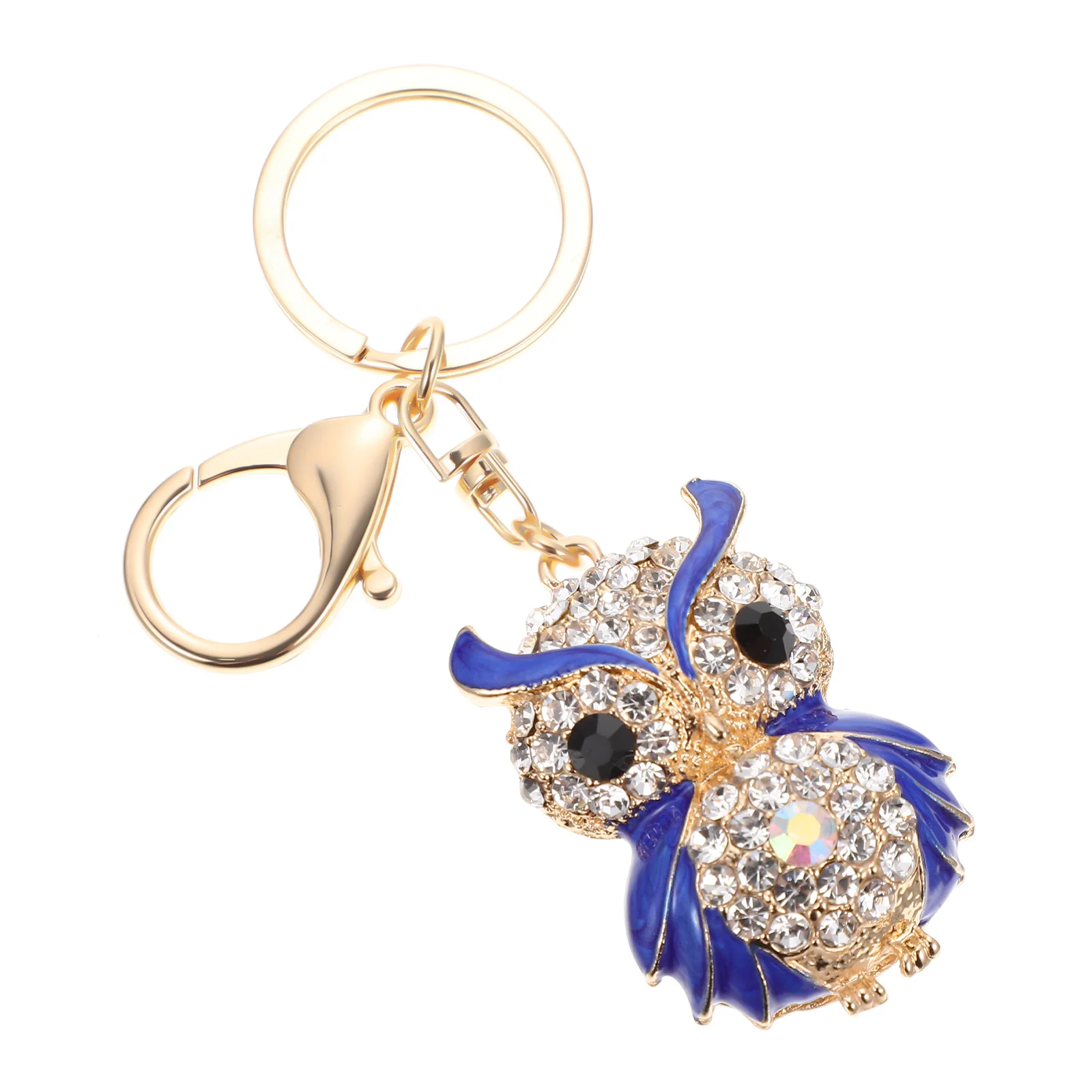 

Owl Keychain Ring Modeling Pendant Rhinestones Purse Zinc Alloy Decorative Miss Hanging Keyring