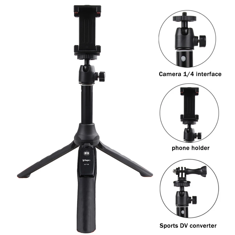 A6-90T Mobile Phone Bluetooth Selfie Stick Tripod Aluminum Alloy Desktop Live Broadcast Bracket