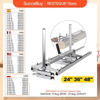 SucceBuy Chainsaw Mill Planking Milling 24 36 48 In Guide Bar Wood Lumber Cutting Portable Sawmill Aluminum Steel Chain Saw Mill