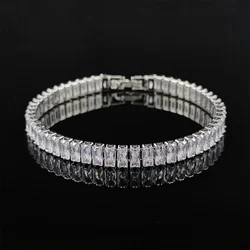 SAIYE New Bracelet 6mm Wide 18cm Marquise Oval Square Cut Luxury 925 Sterling Silver Women's Tennis Bracelet Party Favor Jewelry