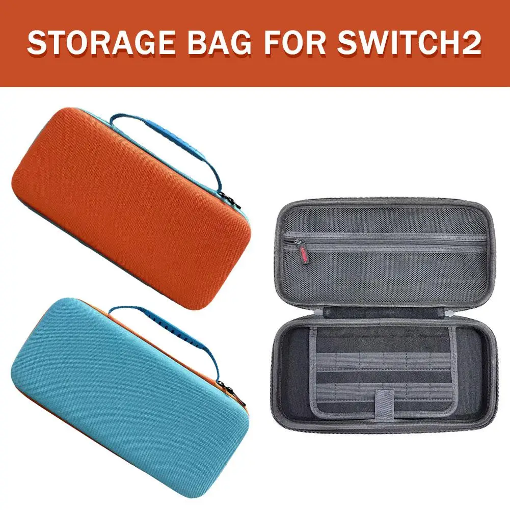 Switch 2 Mini用EVAハードケース、ゲームカード収納付き収納バッグ、コンソール＆アクセサリー用ナイロン保護カバー