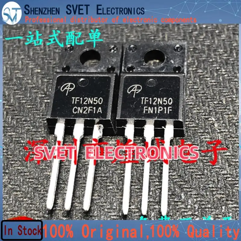 10PCS-50PCS  TF12N50 AOTF12N50  TO-220F 500V 12A  Original In Stock Fast shipping