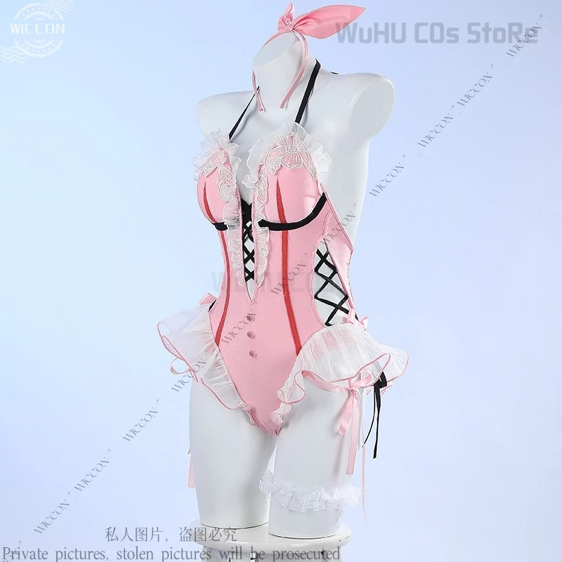 Feria Shen Cosplay Costume Game NARAKA Cos BLADEPOINT Jumpsuit Swimwear Pink Cute Woman Man Party Gift Role Play Halloween Party