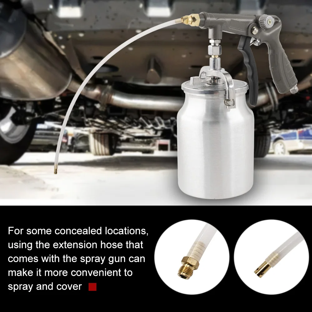 Undercoating Spray-Gun Kit, With 25/33Oz Suction Feed Cup & 2Pcs 22