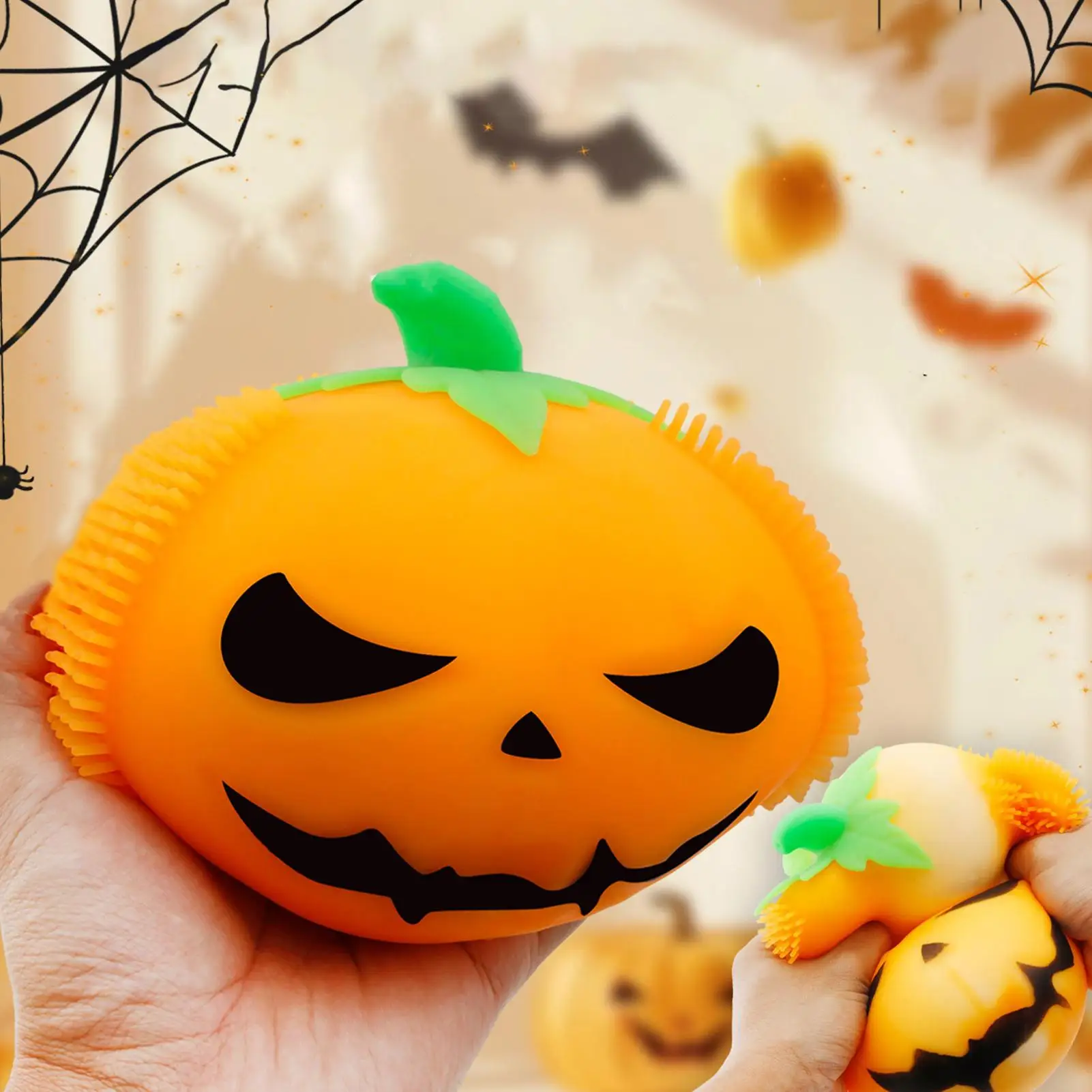 balle-anti-stress-realiste-en-forme-de-citrouille-jouet-sensoriel-a-presser-decoration-de-bureau-d'halloween-cadeau-fantaisie-pour-soulager-l'anxiete-des-adultes-et-des-enfants