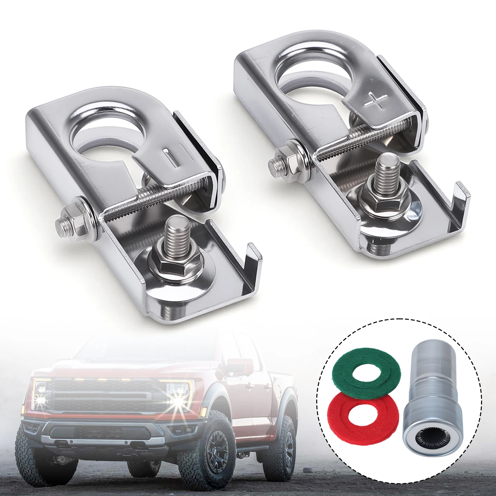 

926-879 Разъемы для автомобильных аккумуляторов, положительные отрицательные зажимы и очиститель клемм для Lincoln MKX MKZ Ford Fusion Taurus Flex