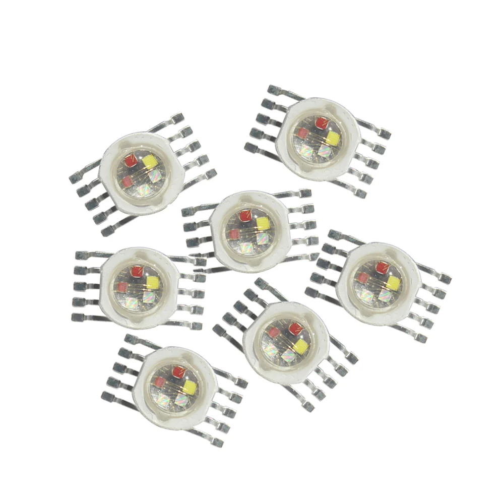 5-100pcs RGB RGBW RGBWY RGBWYV LED COB Chip 3W 4W 6W 8W 9W 10W 12W 15W 18W Colorful For 3 6 9 12 15 18 W Watt Stage Light Beads