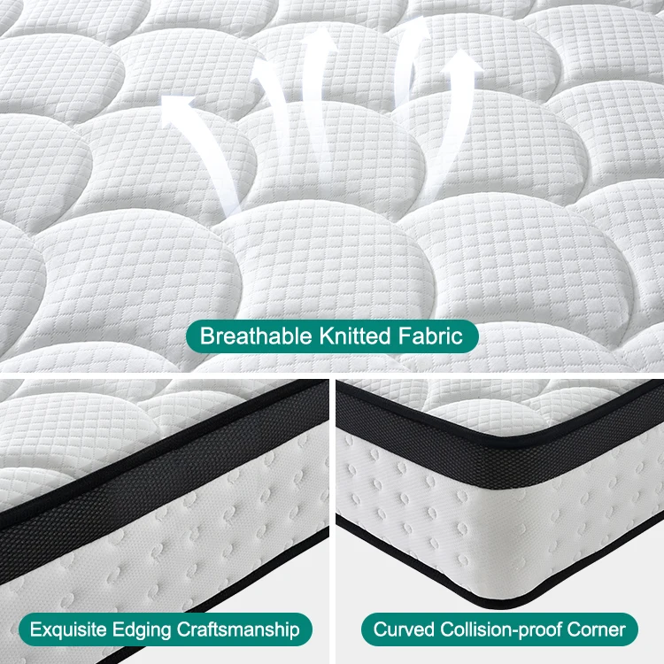 

Most Popular Low Price High Quality Polyester Fabric Mattress king Size Luxurious Comfortable Spring Mattresspromote sales