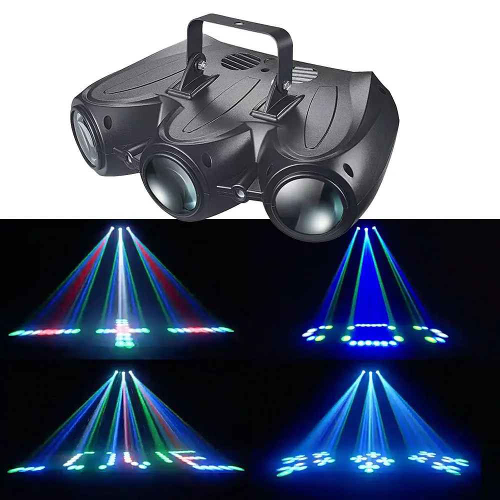 30W RGBW LED Flying Saucer Disco Stage Light with Moon Flower Effect Music Sync DMX512 Programmable Lighting for Bar Club Party