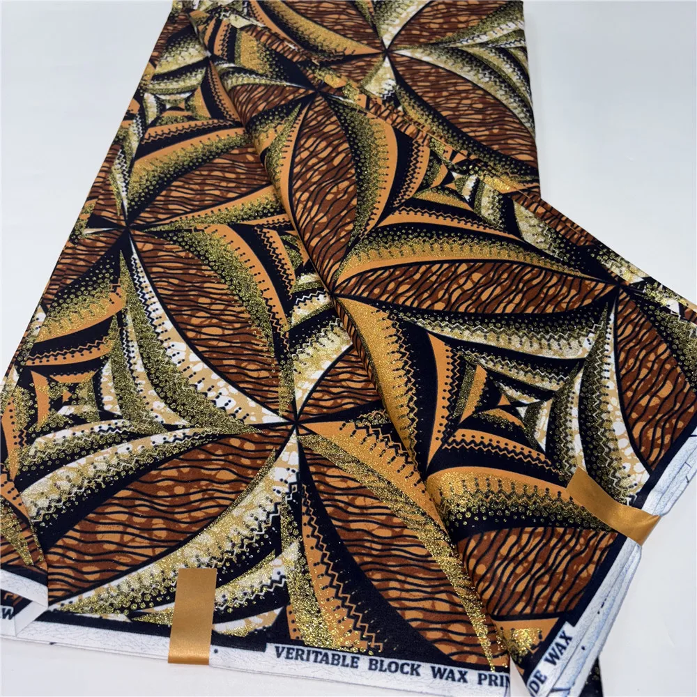 Nieuwe 100% Katoen Afrikaanse Gouden Wax Stof Wax Grand Hoge Kwaliteit Stof Ankara Print Stof Voor DIY Maken Naaien Kleding 15A86