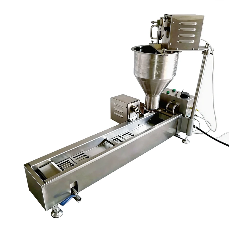 Automatic Donut Forming & Frying Integrated Machine Commercial Donut Making Equipment For Snack Shop 304 Stainless Steel