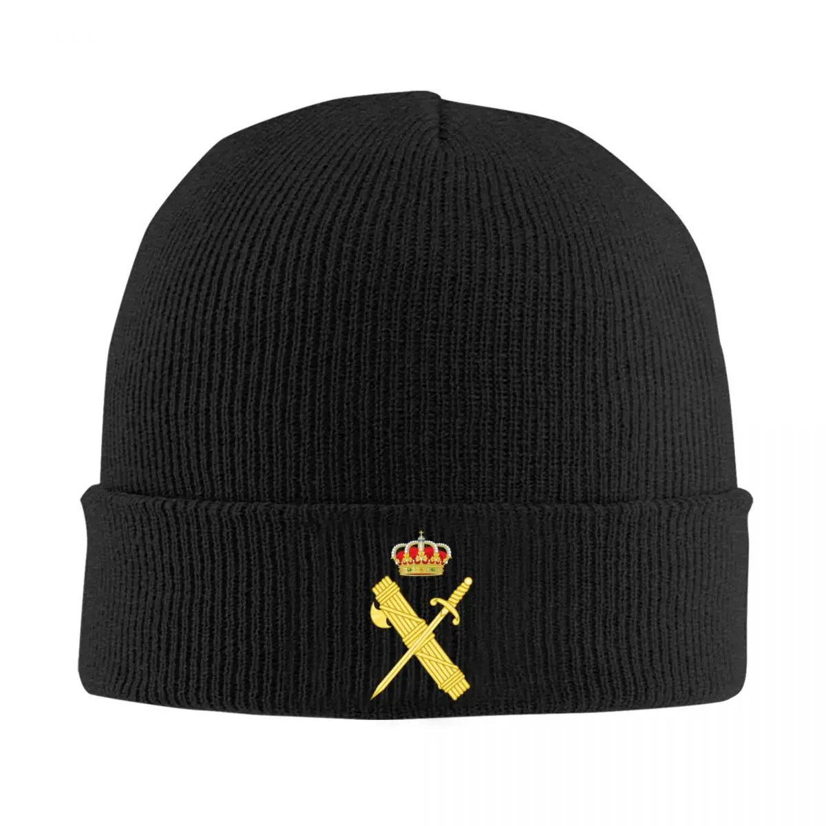 Gorros de punto personalizados con emblema de la Guardia Civil Española, gorros cálidos de otoño e invierno con el escudo de armas español, gorros tipo beanie.