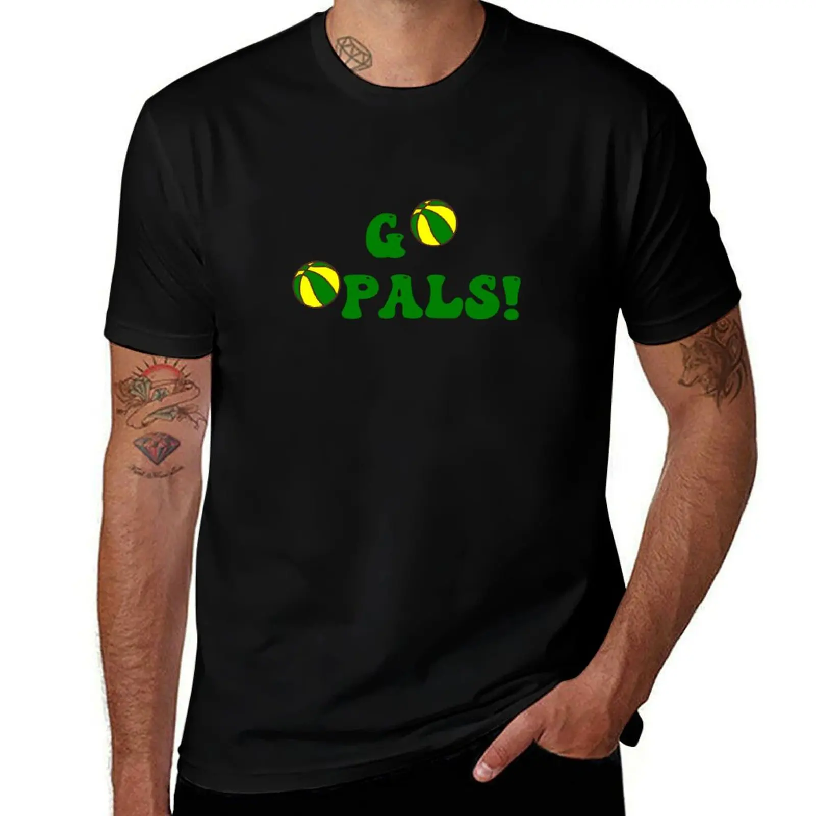 GO OPALS! T-Shirt Basic Solid Color Short Sleeve Cotton Top T-Shirt