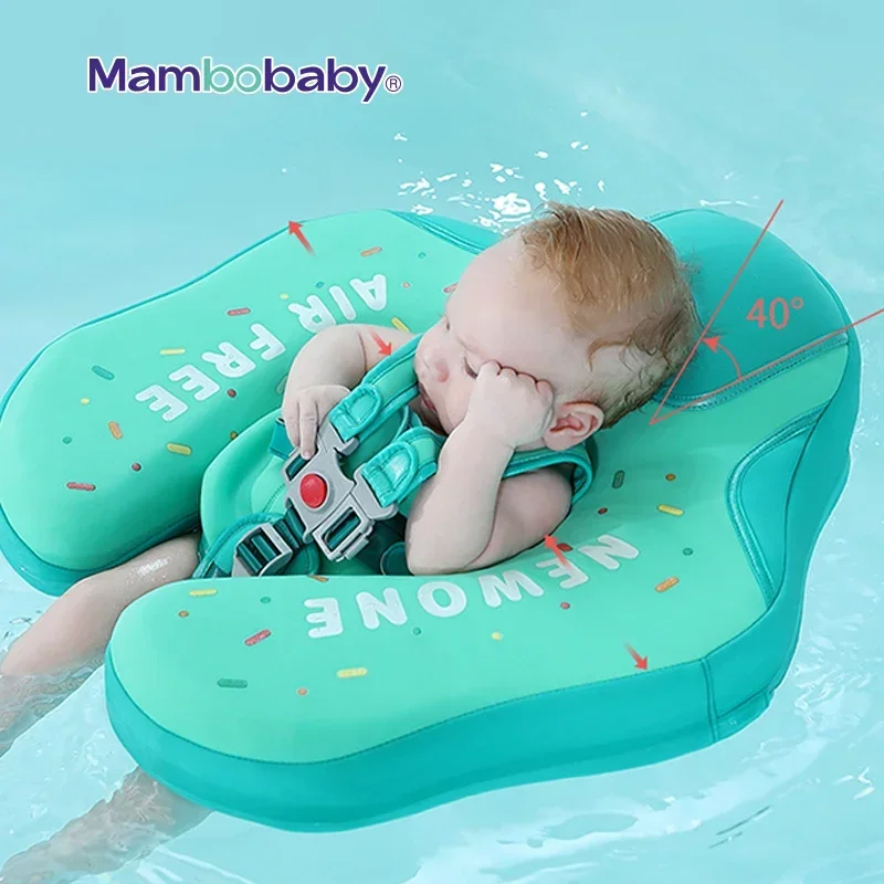 Mambobaby Baby Outdoor Summer Non Inflatable Swimming Circle with Sunshade And Doughnut Style Baby Circle Toy