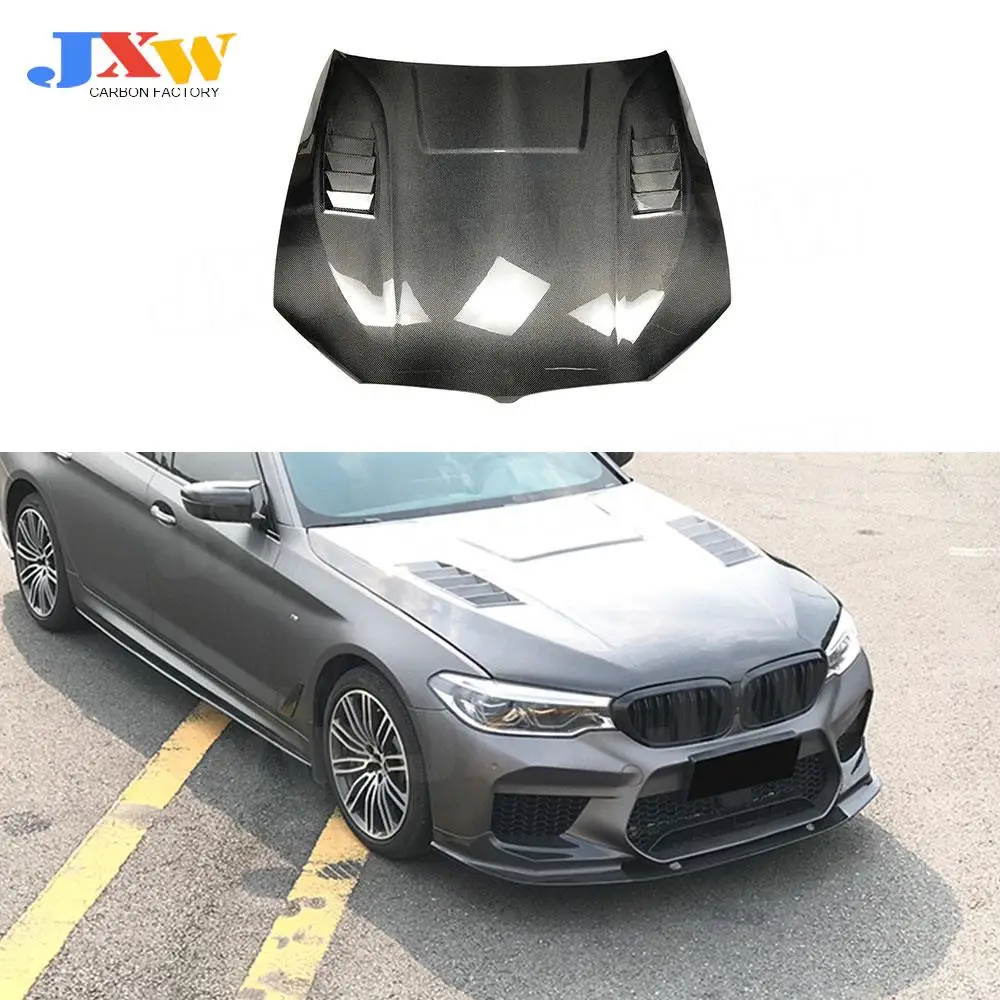 

Dry Carbon Fiber Front Engine Hood Vent Cover for BMW 5 Series G30 F90 M5 Sedan 4-Door 2017 -2020 Car FRP Bonnet Cap Car Styling