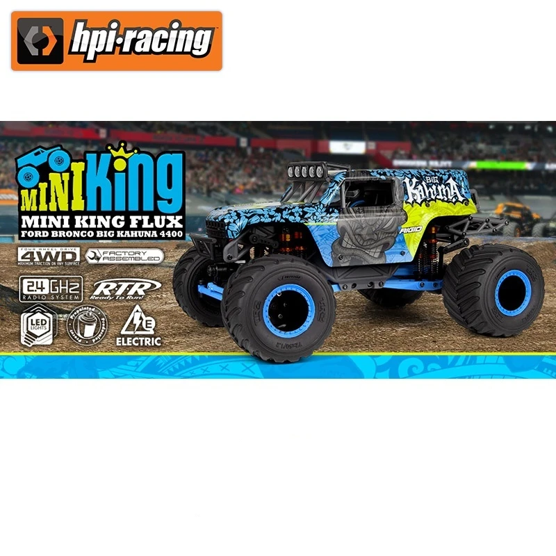 

HPI Mini King FLUX remote control electric four-wheel drive brushless 1/18th monster car off-road vehicle remote control model