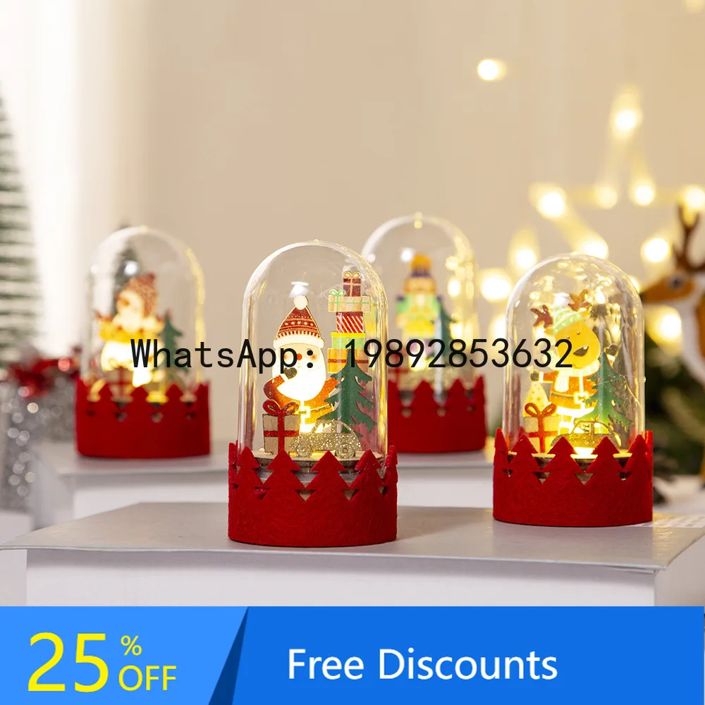 

CZ Christmas Decorations Glowing Wooden Ornaments Kindergarten Christmas Reindeer Decorations