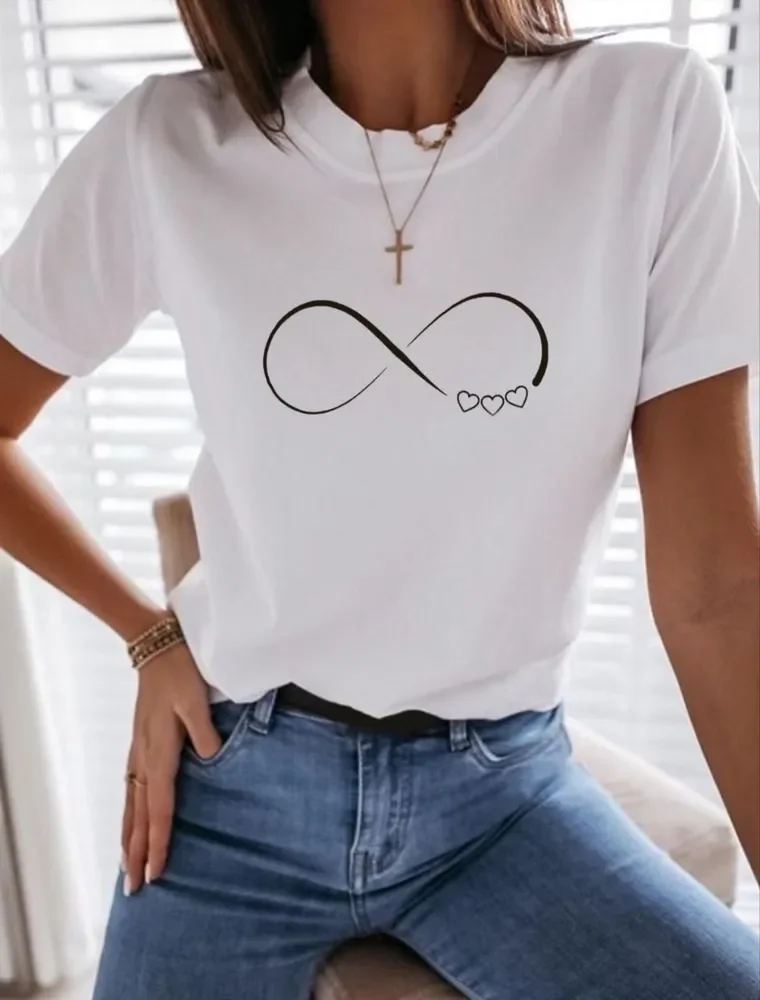 

Новая женская футболка больших размеров с принтом, повседневная свободная модная футболка с коротким рукавом, мягкая, удобная и дышащая, для спорта на открытом воздухе