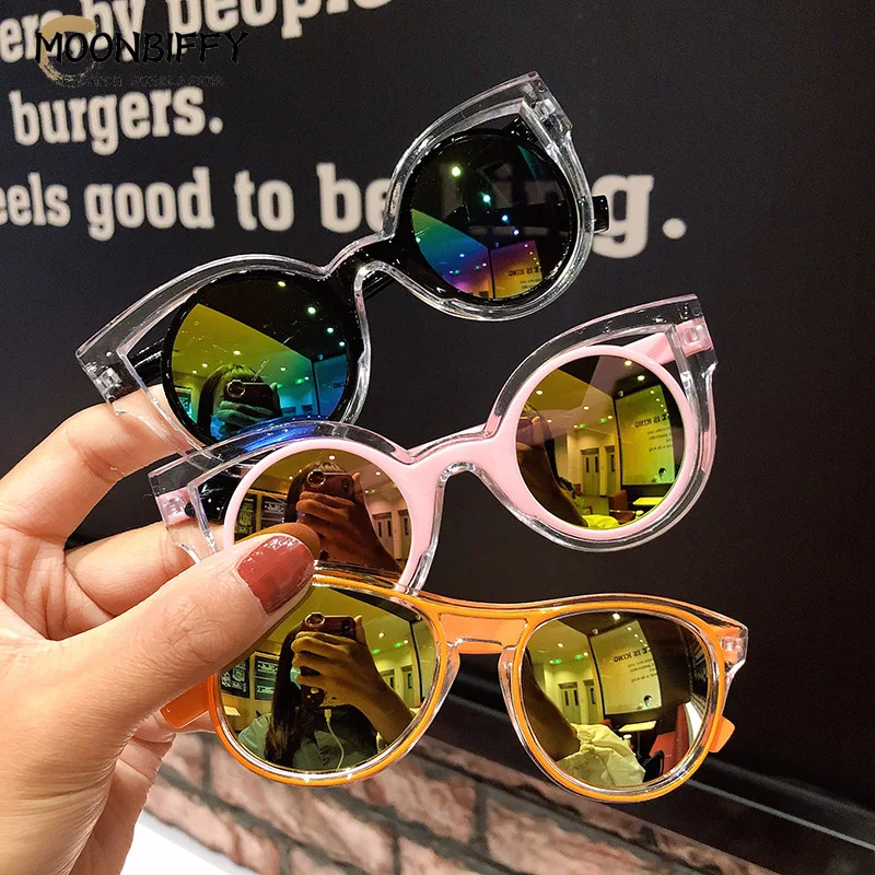 Fashion Children's Sunglasses Baby Anti-Radiation Sun Glasses Girl Boy Cute Cartoon Bear Anti-Glare Sunglasses Stylish Goggles