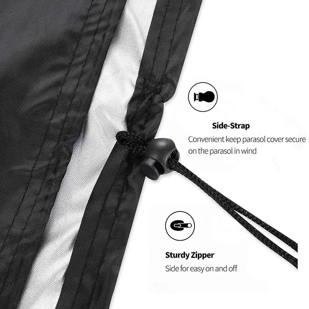 

Patio Offset Umbrella Cover 7 11 Feet Diameter Waterproof Parasol Banana Cantilever Drawstring Market Covers Rain Snow