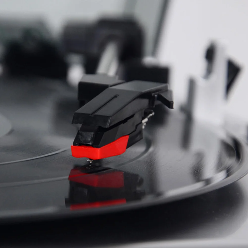 

1 Pair Red Vintage Replacement Stylus For Turntable Gramophone Conical Diamond Needle High-Grade Plastic Aluminum Arm Long