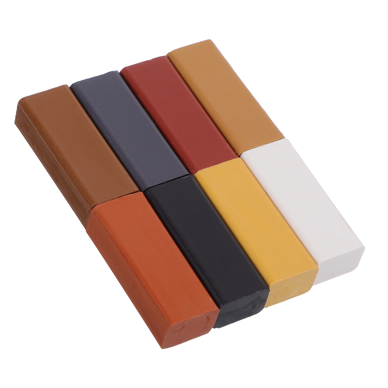 

8 Pcs Floor Repair Wax Furniture Wood Filler Crayons Kit for Hardwood Scratches Nail Holes Resin Material Easy Application