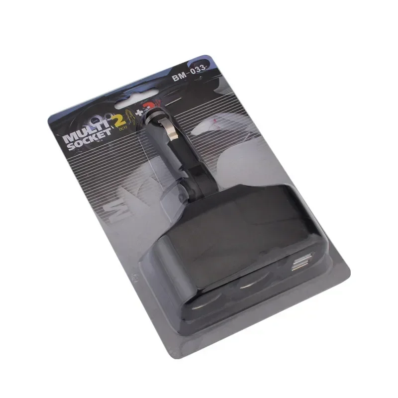 New DC 12V 60W Car Cigarette Lighter 2 Way Dual  USB Adapter Charger Plug 90 Degree Foldable for Car SUV Off-road Protection