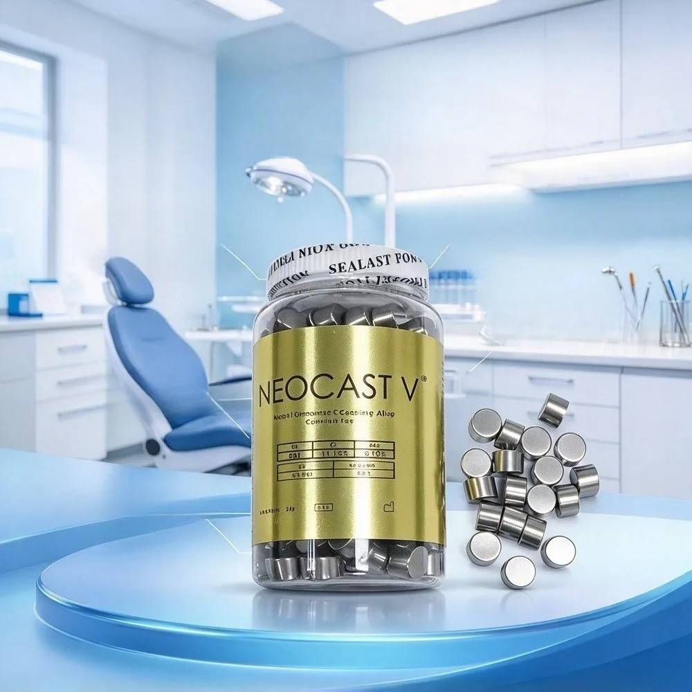 Dental Ni-Cr Casting Alloy 1kg for PFM Crown & Bridge, Nickel Chromium Base Metal Dental Lab Prosthodontic Supply