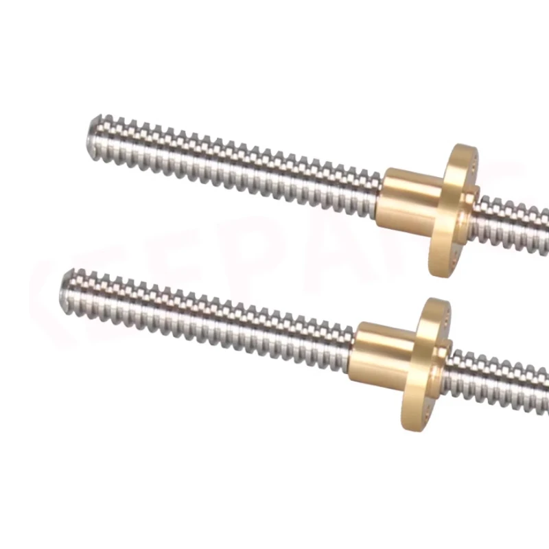 304 Stainless Steel Trapezoidal Threaded Screw T20*4 Screw With Copper Nut 20MM