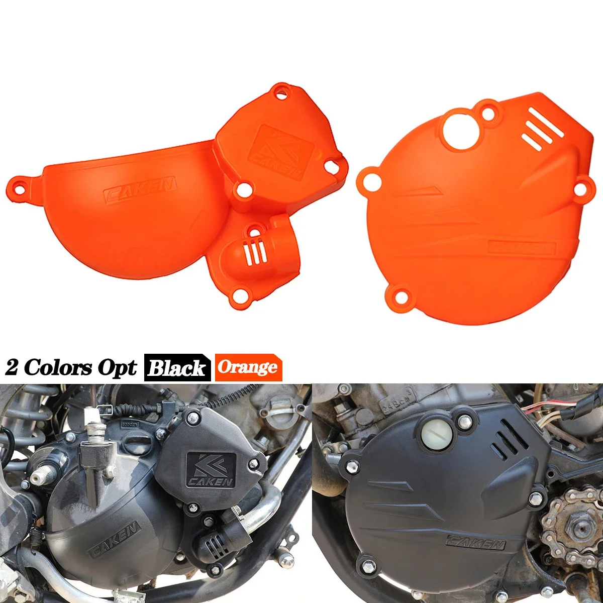 

Motocross Orange Black Clutch Protector Ignition Guard Cover For Hengjian HJ250h-R 2T HJMOTO KEWS K18 Kayo KT250 Loncin MT250