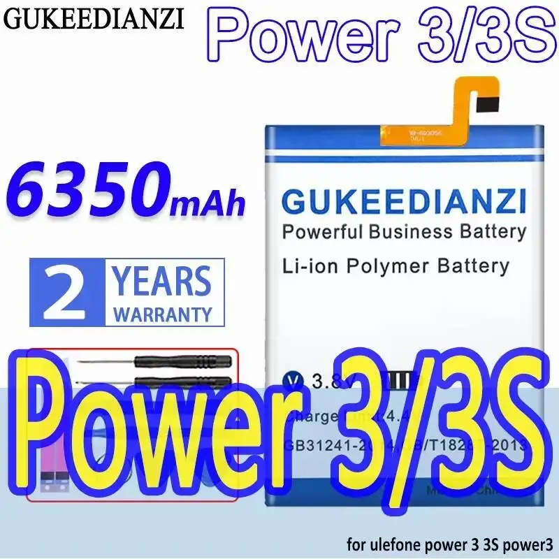 

Для Ulefone Power 3 3S Power3 6350 мАч долговечный аккумулятор для мобильного телефона